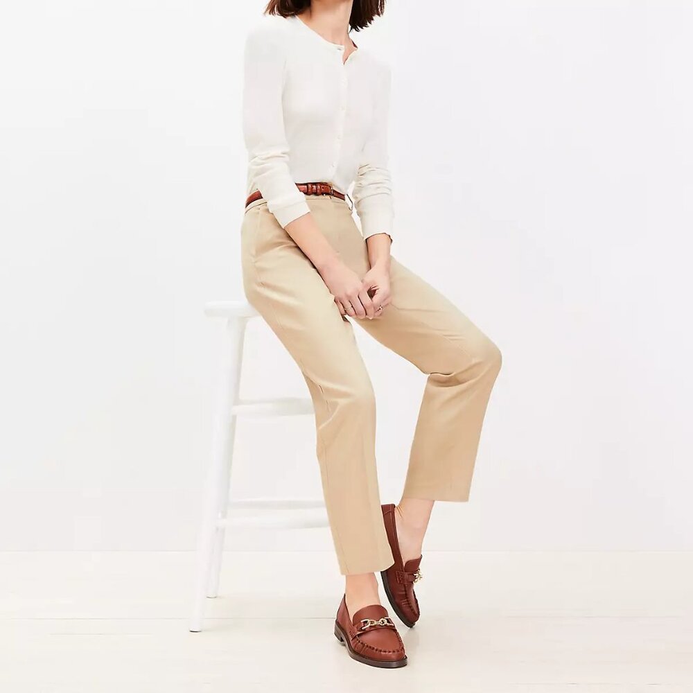 LOFT Riviera Slim Pants in Doubleweave